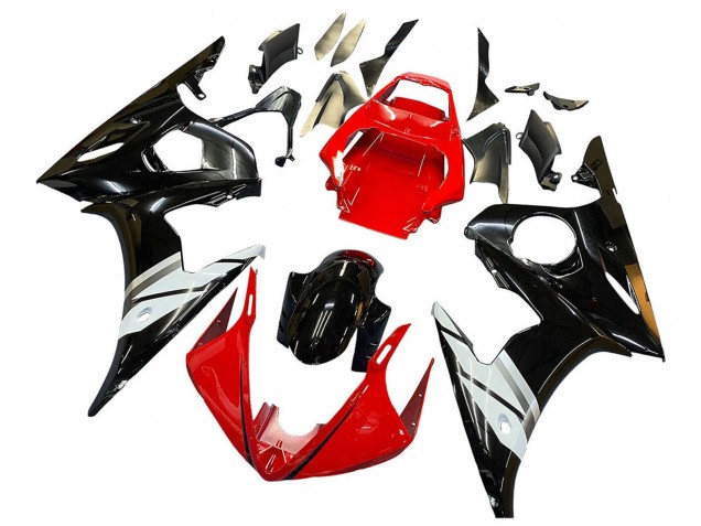 2005 Red White Glossy Black Yamaha YZF 600 R6 Motorcycle Fairings Canada
