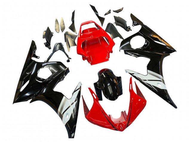 2005 Red White Glossy Black Yamaha YZF 600 R6 Motorcycle Fairings Canada