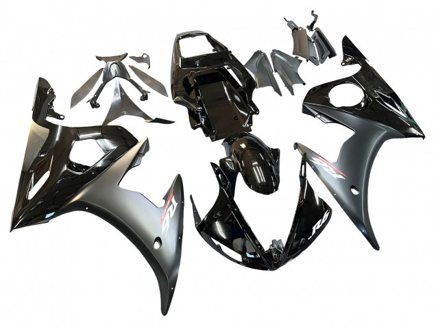 2005 Glossy Black Matte Black Gold Yamaha YZF 600 R6 Motorcycle Fairings Canada
