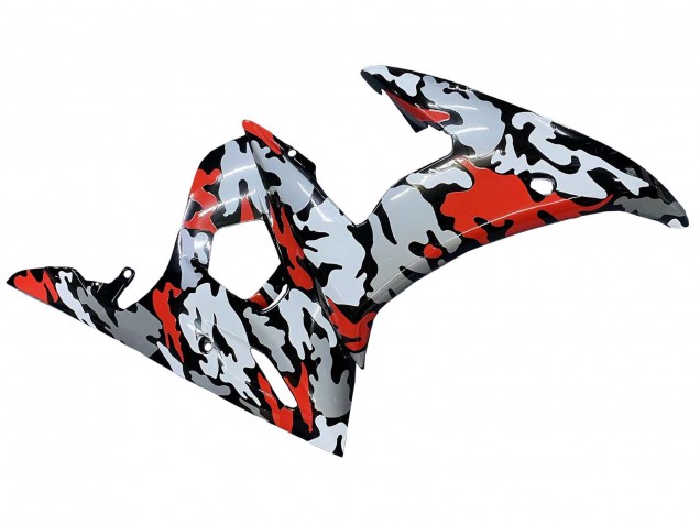 2005 Black Red Grey Camouflage Yamaha YZF 600 R6 Motorcycle Fairings Canada