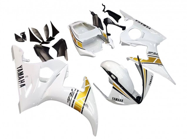 2005 White Gold Black Yamaha YZF 600 R6 Motorcycle Fairings Canada