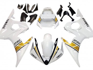 2005 White Gold Black Yamaha YZF 600 R6 Motorcycle Fairings Canada