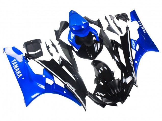 2006-2007 Blue Glossy Black Yamaha YZF 600 R6 Motorcycle Fairings Canada
