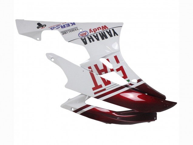 2006-2007 White Maroon Red Fiat Acer Yamalube Yamaha YZF 600 R6 Motorcycle Fairings Canada