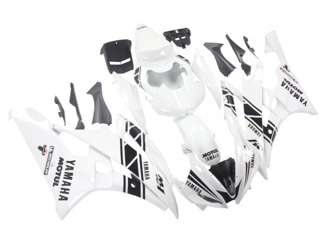 2006-2007 White Glossy Black Motul Michelin Yamaha YZF 600 R6 Motorcycle Fairings Canada