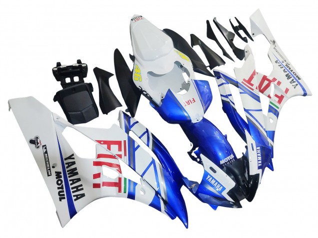 2006-2007 White Blue Red Fiat Motul Michelin Yamaha YZF 600 R6 Motorcycle Fairings Canada