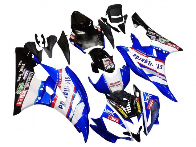 2006-2007 White Blue Black Fimer Volvo Yamalube Sterilgarda Yamaha YZF 600 R6 Motorcycle Fairings Canada
