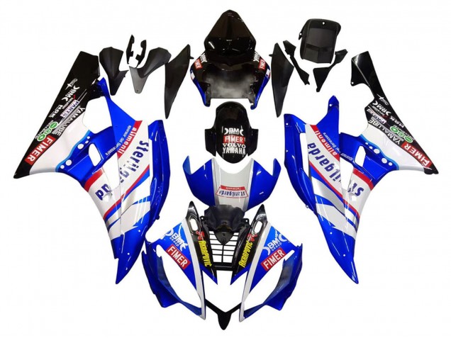 2006-2007 White Blue Black Fimer Volvo Yamalube Sterilgarda Yamaha YZF 600 R6 Motorcycle Fairings Canada