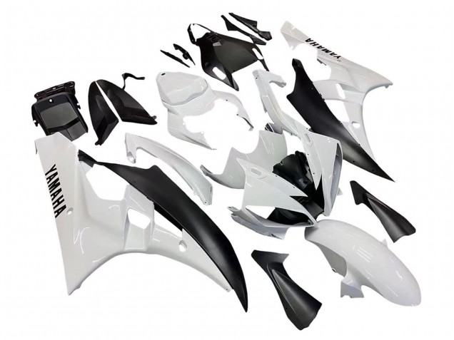 2006-2007 White Matte Black Yamaha YZF 600 R6 Motorcycle Fairings Canada