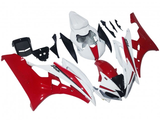 2006-2007 White Red Yamaha YZF 600 R6 Motorcycle Fairings Canada