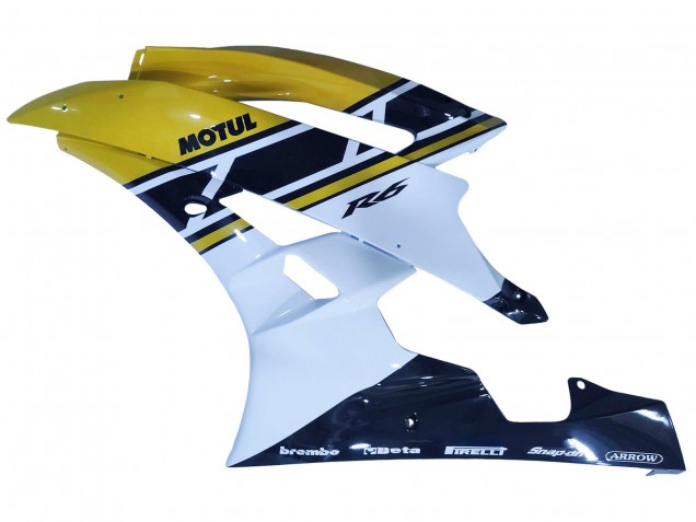 2006-2007 Yellow White Glossy Black Motul Yamaha YZF 600 R6 Motorcycle Fairings Canada