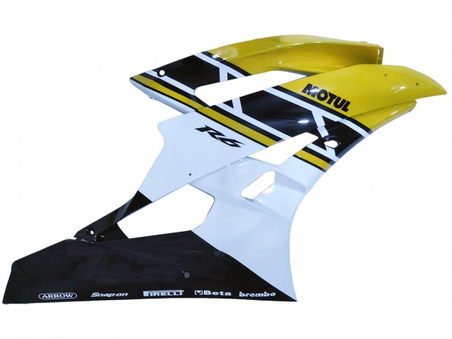 2006-2007 Yellow White Glossy Black Motul Yamaha YZF 600 R6 Motorcycle Fairings Canada
