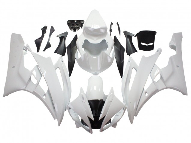 2006-2007 White Yamaha YZF 600 R6 Motorcycle Fairings Canada