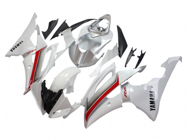 2008-2016 White Red Yamaha YZF 600 R6 Motorcycle Fairings Canada