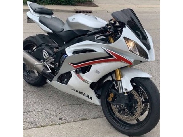 2008-2016 White Red Yamaha YZF 600 R6 Motorcycle Fairings Canada