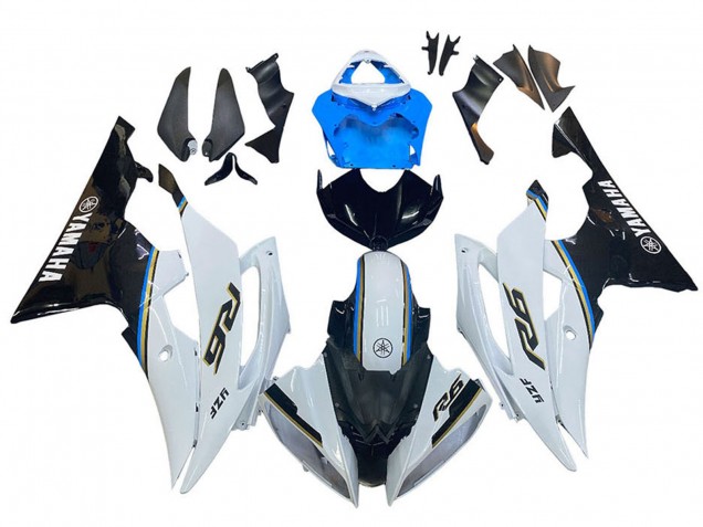 2008-2016 White Blue Glossy Black Yamaha YZF 600 R6 Motorcycle Fairing Canada