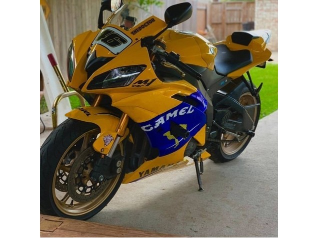 2008-2016 Yellow Blue Camel Motul Michelin Yamaha YZF 600 R6 Motorcycle Fairings Canada