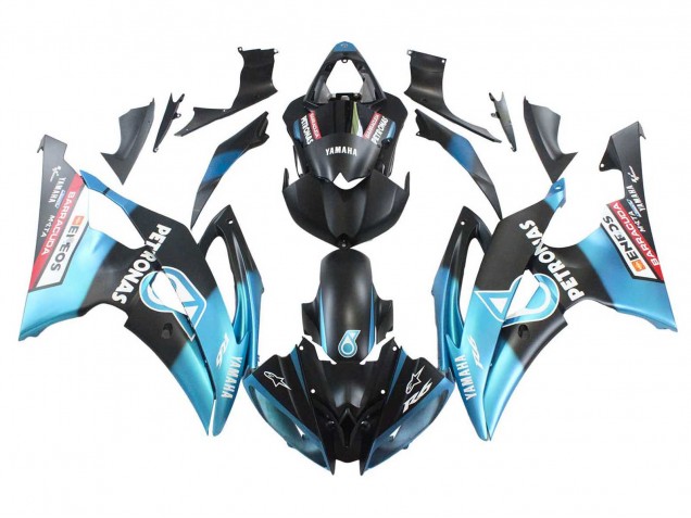 2008-2016 Light Blue Matte Black Petronas ENEOS Yamaha YZF 600 R6 Motorcycle Fairings Canada