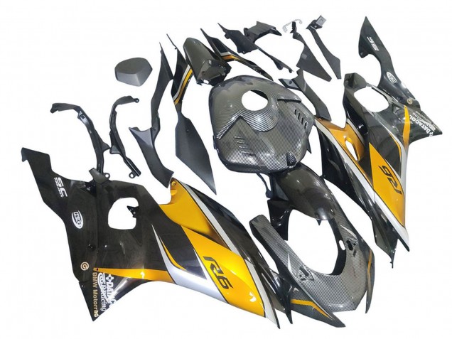 2017-2023 Gold Black Carbon Fiber Yamaha YZF 600 R6 Motorcycle Fairings Canada