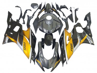 2017-2023 Gold Black Carbon Fiber Yamaha YZF 600 R6 Motorcycle Fairings Canada