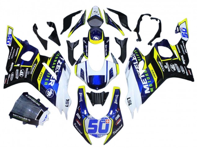 2017-2023 White Yellow Blue Yamaha YZF 600 R6 Motorcycle Fairings Canada