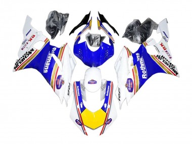 2017-2023 White Blue Yellow Rothmans Yamaha YZF 600 R6 Motorcycle Fairings Canada