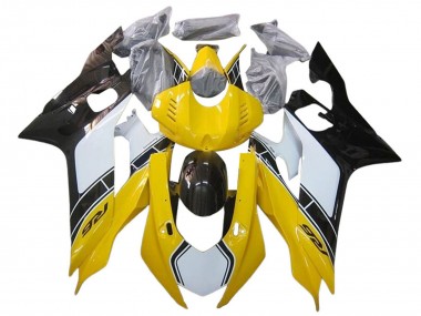 2017-2023 White Yellow Glossy Black Yamaha YZF 600 R6 Motorcycle Fairings Canada