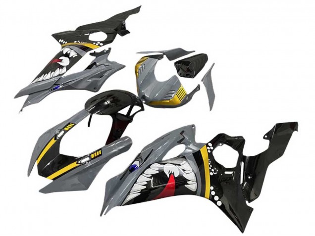 2017-2023 Grey Yellow Glossy Black Shark Yamaha YZF 600 R6 Motorcycle Fairings Canada