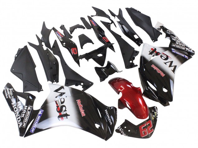 2011-2015 Glossy Black White West Red HRC 62 Honda CBR250RR Motorcycle Fairings Canada