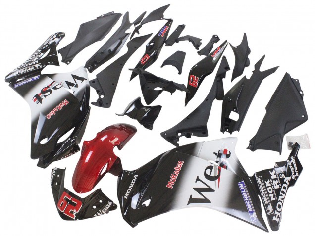 2011-2015 Glossy Black White West Red HRC 62 Honda CBR250RR Motorcycle Fairings Canada