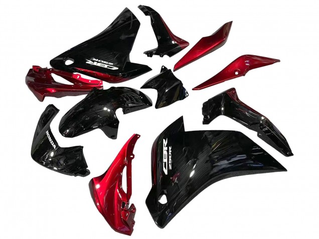 2011-2015 Glossy Black Red Honda CBR250RR Motorcycle Fairings Canada
