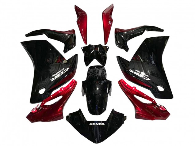 2011-2015 Glossy Black Red Honda CBR250RR Motorcycle Fairings Canada