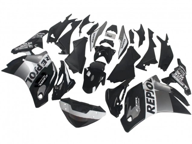 2011-2015 Silver White Glossy Black Repsol Honda CBR250RR Motorcycle Fairings Canada