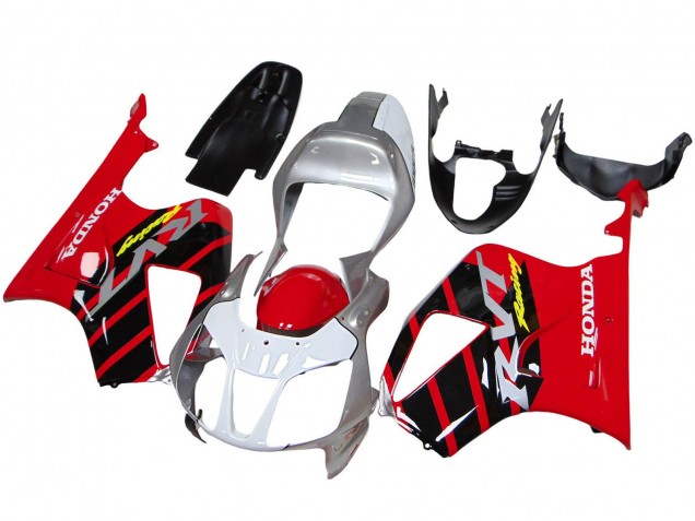 2000-2006 Silver Red Black Stripe Racing Honda VTR1000 Motorcycle Fairings Canada