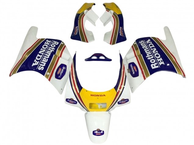 1988-1989 White Yellow Blue Rothmans Honda NSR250R Motorcycle Fairings Canada