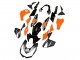 2010-2013 Orange Glossy Black Kawasaki Z1000 Motorcycle Fairings Canada