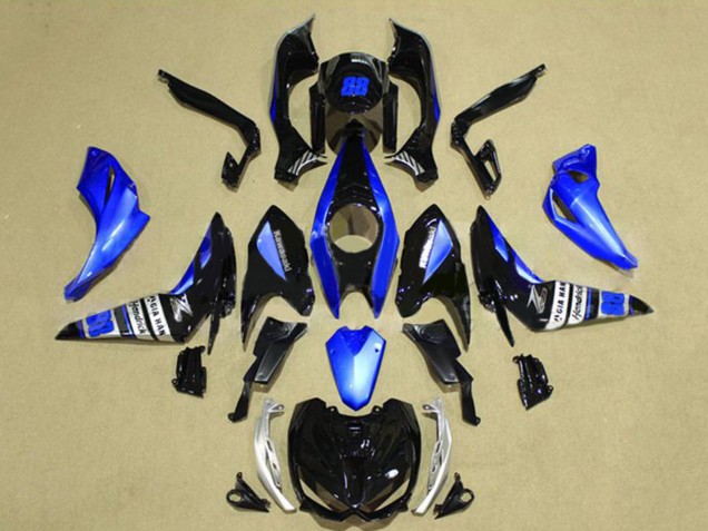 2014-2019 Blue Glossy Black Kawasaki Z1000 Motorcycle Fairing Canada