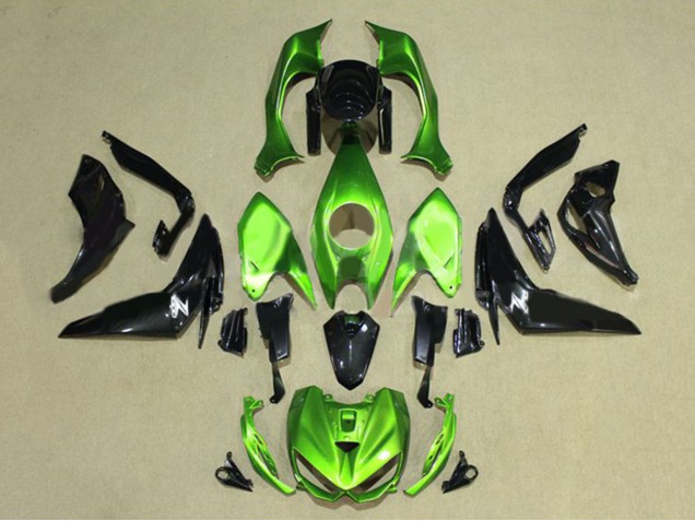 2014-2019 Green Glossy Black Kawasaki Z1000 Motorcycle Fairings Canada