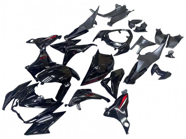 2013-2018 Glossy Black Red Kawasaki Z800 Motorcycle Fairings Canada