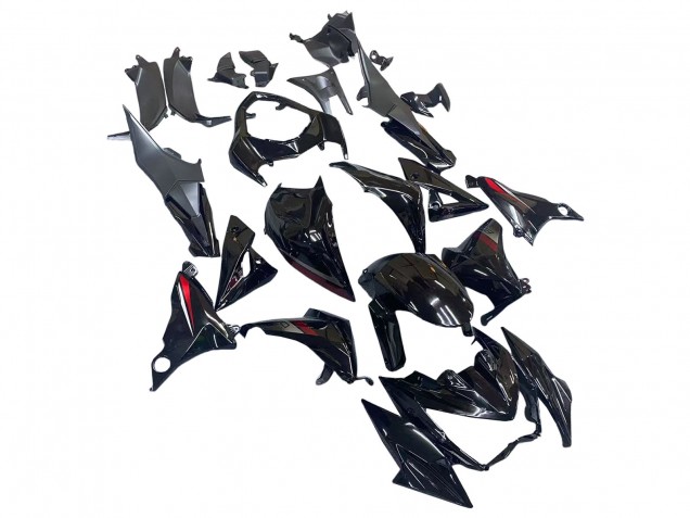 2013-2018 Glossy Black Red Kawasaki Z800 Motorcycle Fairings Canada