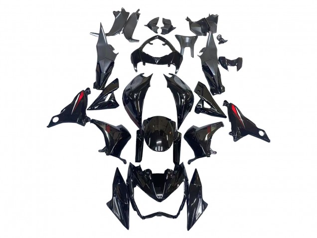 2013-2018 Glossy Black Red Kawasaki Z800 Motorcycle Fairings Canada