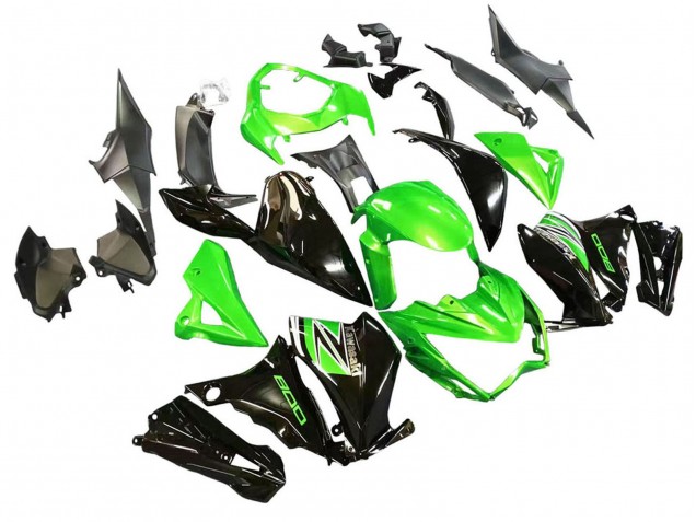 2013-2018 Green Glossy Black Kawasaki Z800 Motorcycle Fairings Canada