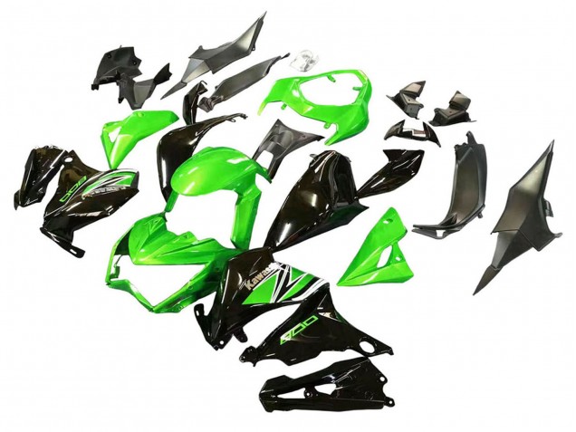 2013-2018 Green Glossy Black Kawasaki Z800 Motorcycle Fairings Canada