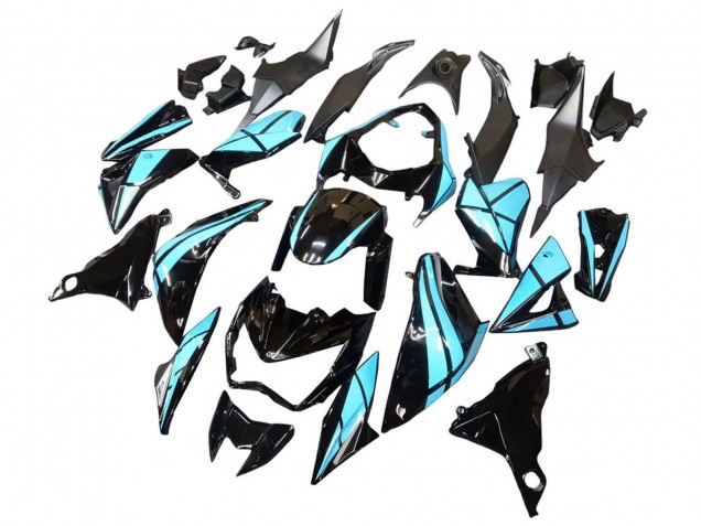 2013-2018 Light Blue Glossy Black Kawasaki Z800 Motorcycle Fairings Canada