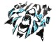 2013-2018 Light Blue Glossy Black Kawasaki Z800 Motorcycle Fairings Canada