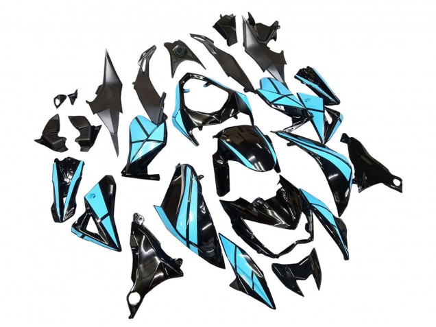 2013-2018 Light Blue Glossy Black Kawasaki Z800 Motorcycle Fairings Canada