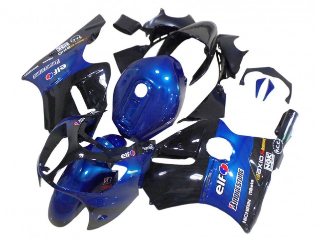 2000-2001 Blue Glossy Black Elf Bridgestone Kawasaki ZX12R Motorcycle Fairings Canada