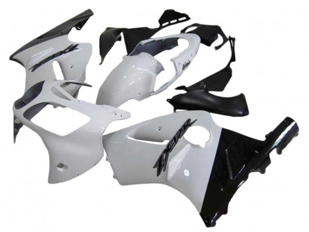 2000-2001 White Glossy Black Kawasaki ZX12R Motorcycle Fairings Canada