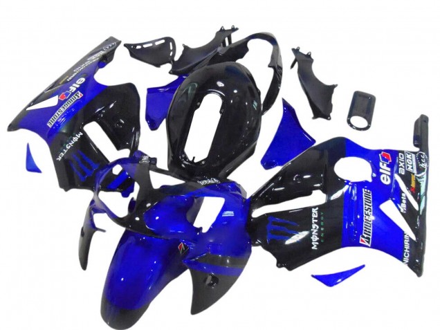 2000-2001 Glossy Black Blue Monster Kawasaki ZX12R Motorcycle Fairings Canada