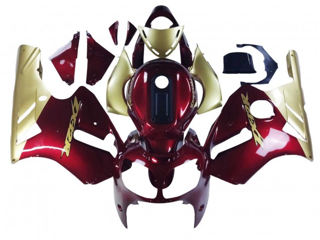 2000-2001 Red Gold Kawasaki ZX12R Motorcycle Fairings Canada